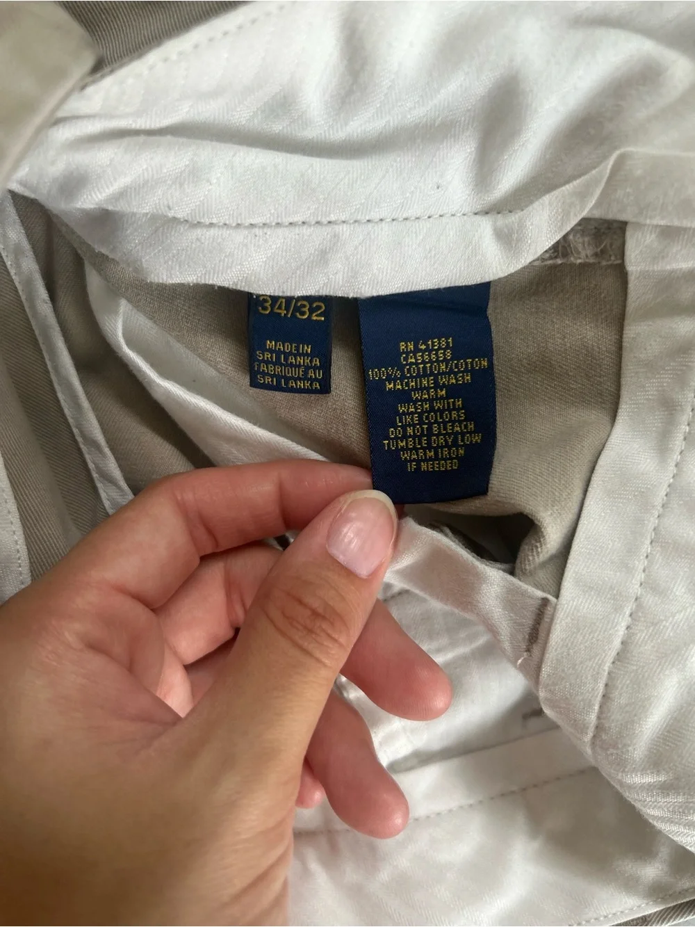 Polo by Ralph Lauren Light Khaki Flat-Front Chinos